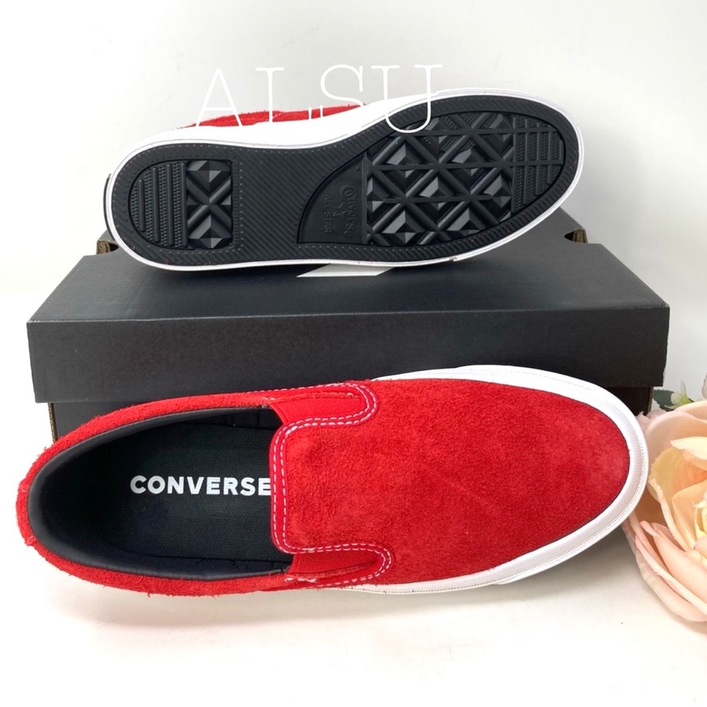 Converse One Star CC Slip Enamel Red Suede W AUTHE - Picture 2 of 8